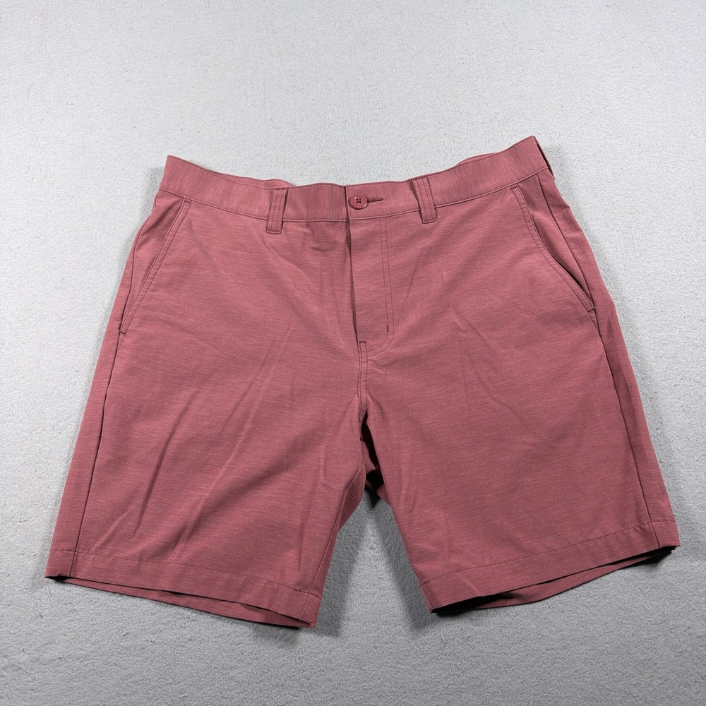 TravisMathew Golf Shorts Men 35 Performance Stretch Mauve Red Casual Golf Shorts